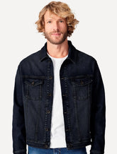 Jaqueta Reserva Jeans Masculina Trucker Denim Escura