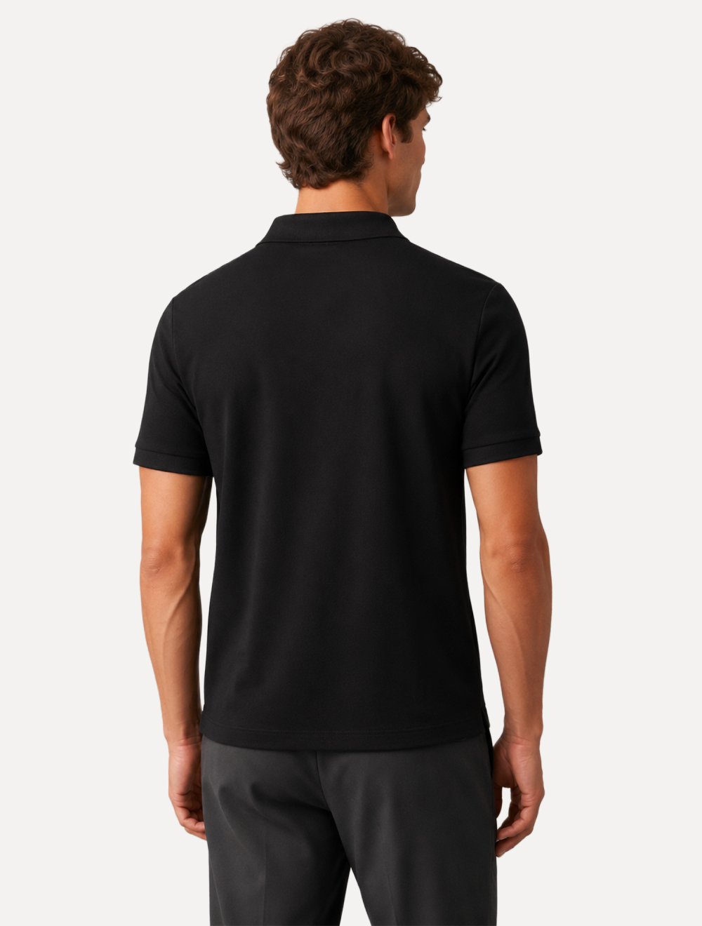 Polo Calvin Klein Gola Sport Suedine Preta