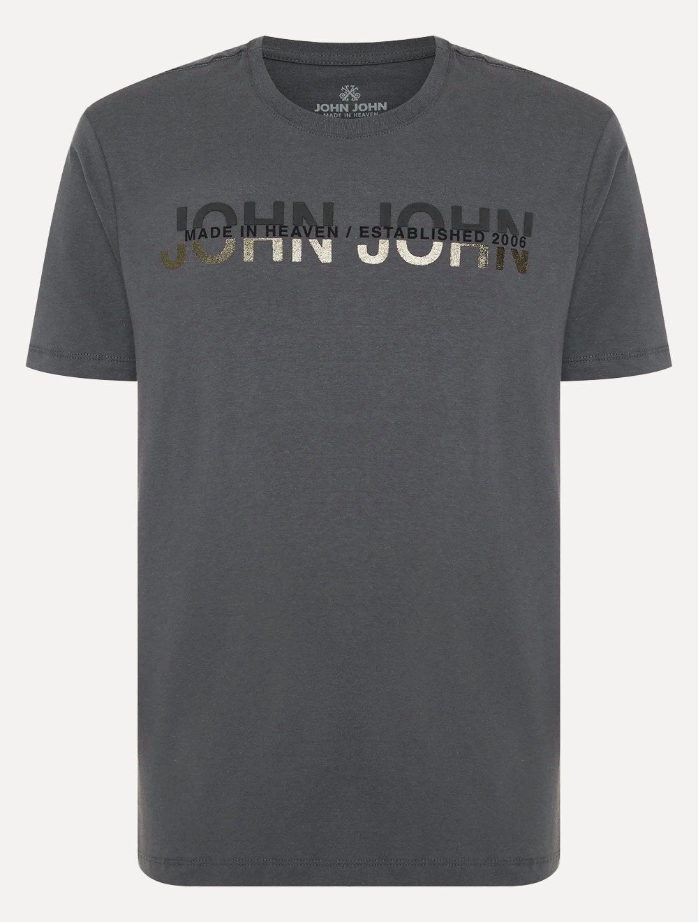 Camiseta John John Masculina Regular Fit Flow Cinza Escuro