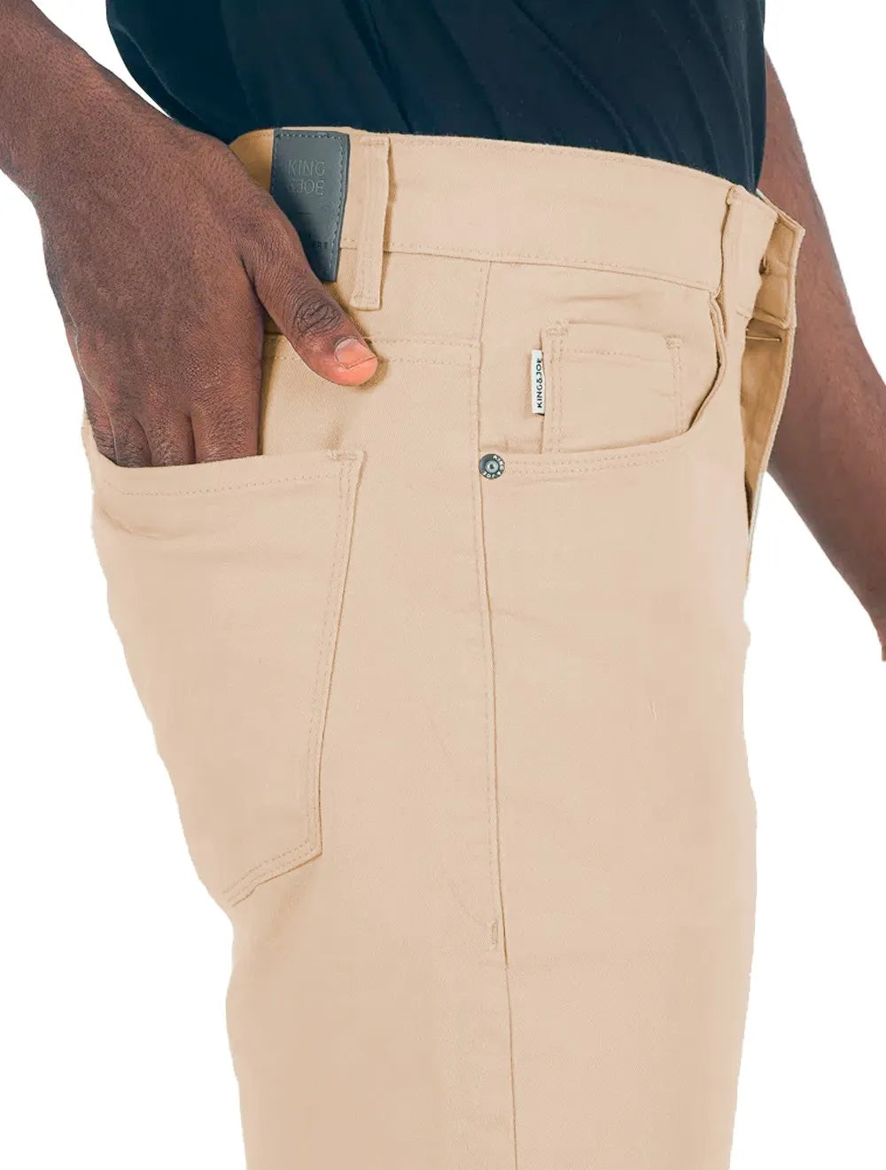 Bermuda King & Joe Sarja Masculina Slim Plaid Areia