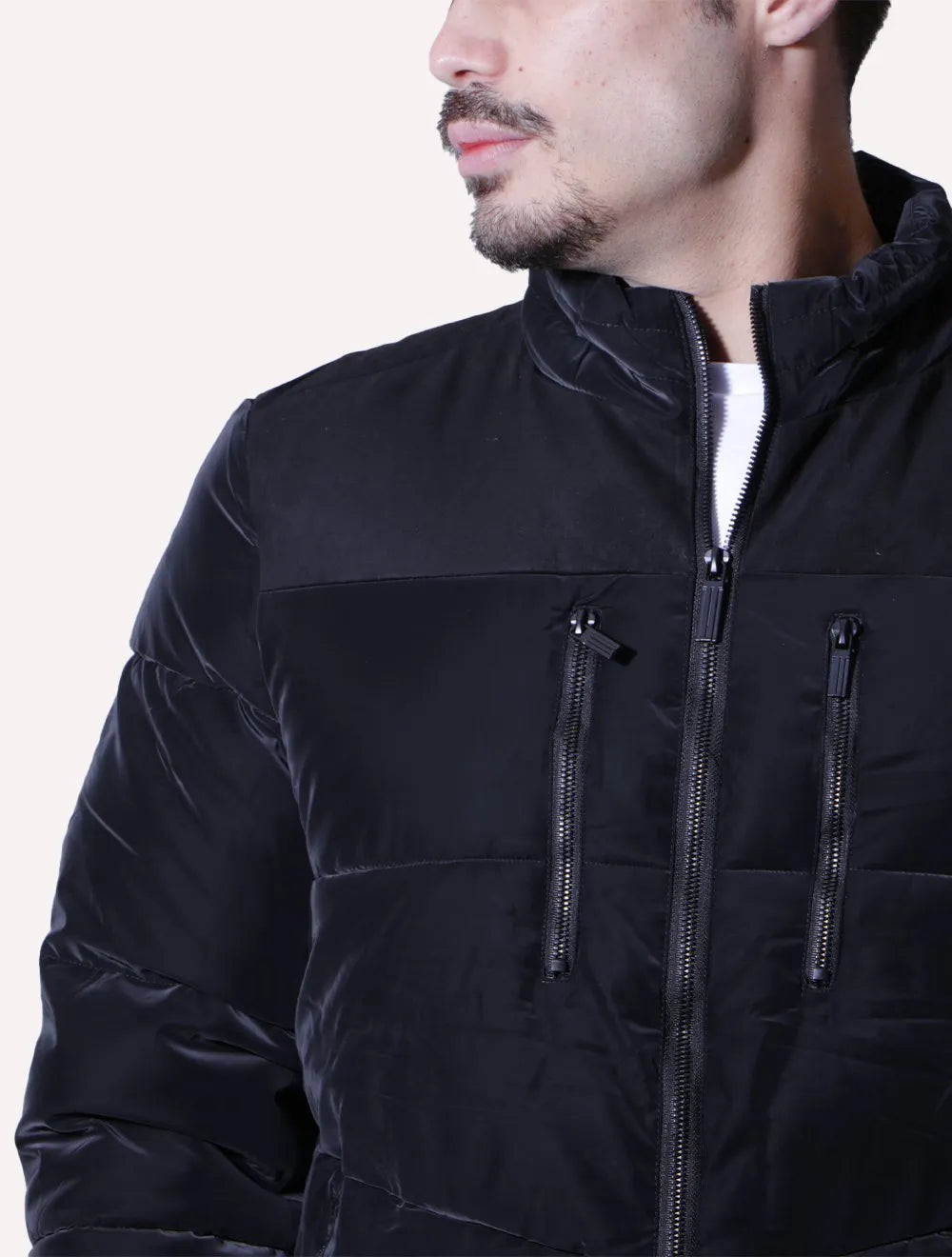 Jaqueta Victory Eagle Masculina Nylon Puffer Preta