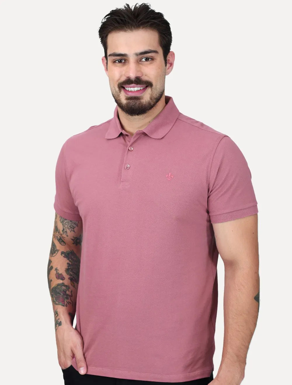 Polo Dudalina Piquet Essentials Basica Cotton Rosa Médio