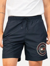 Short Tommy Hilfiger Long Drawstring Embroidered Circle Marinho