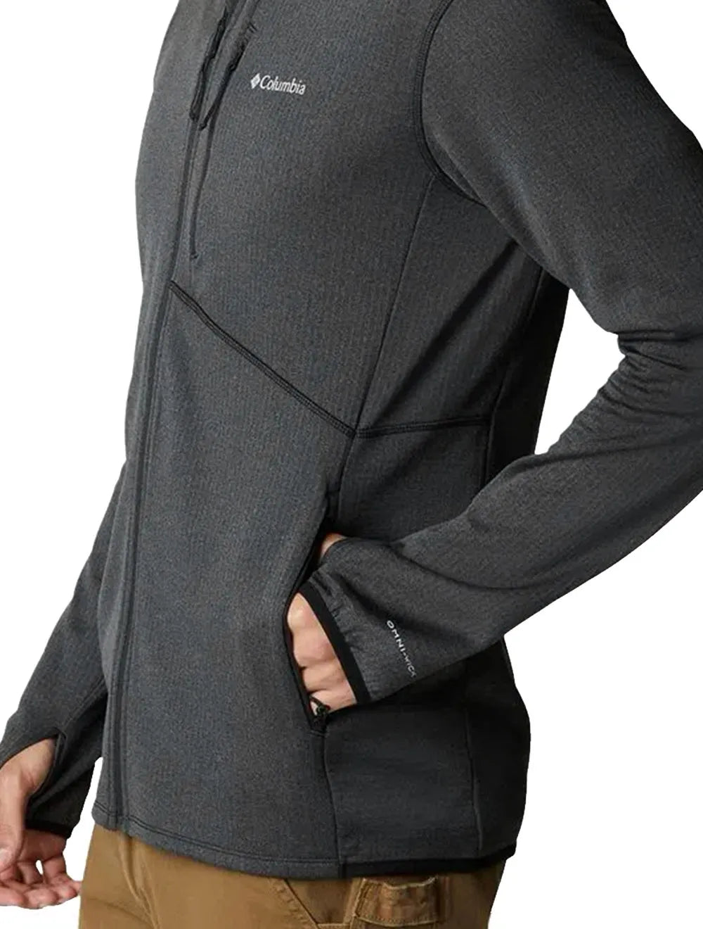 Jaqueta Columbia Masculina Fleece Park View Full Zip Hoodie Grafite