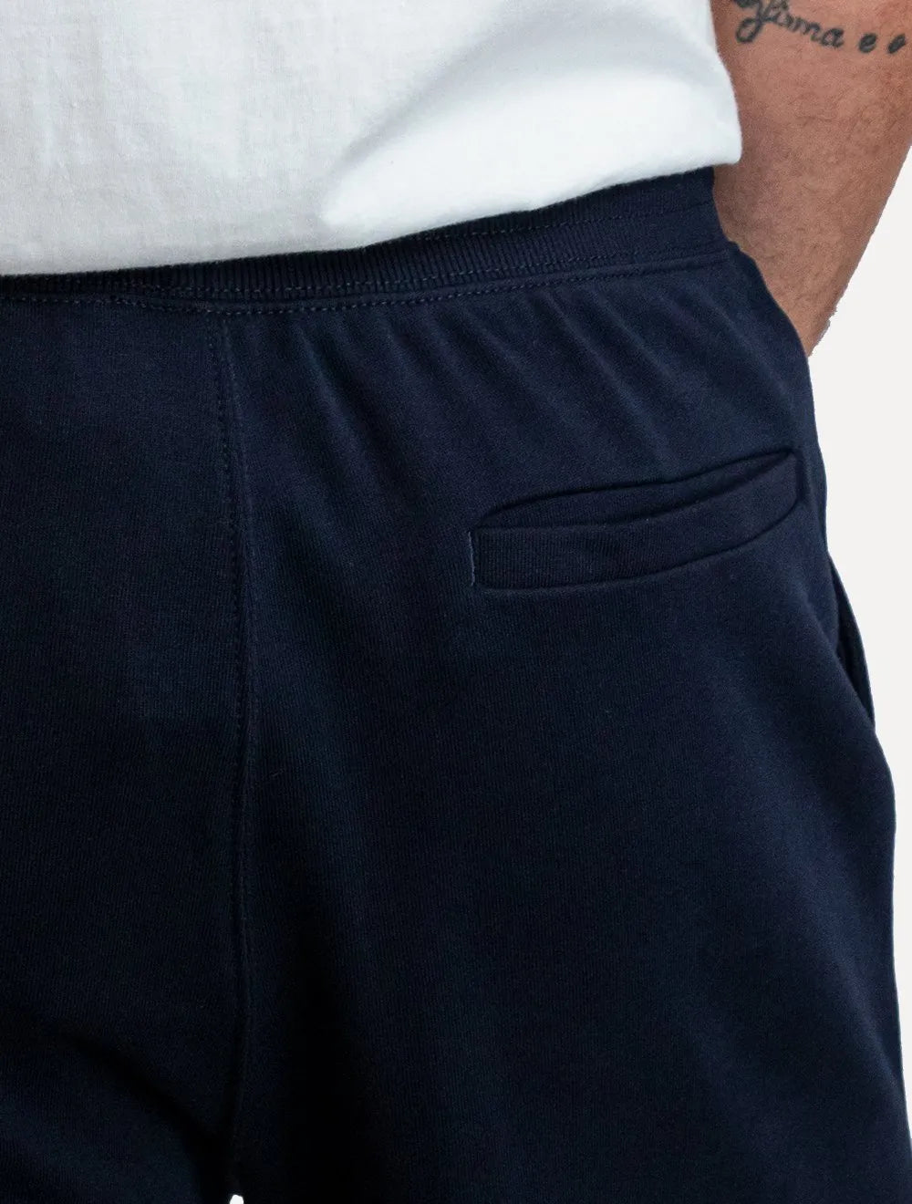 Bermuda Tommy Hilfiger Moletom Masculina Essential Terry Azul Marinho