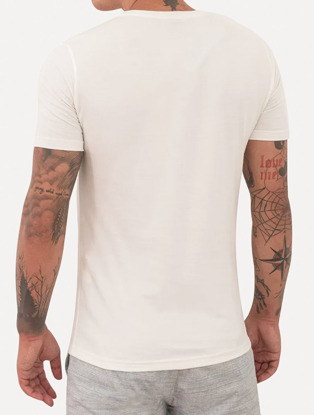 Camiseta King & Joe Masculina Slim Assinatura Off-White
