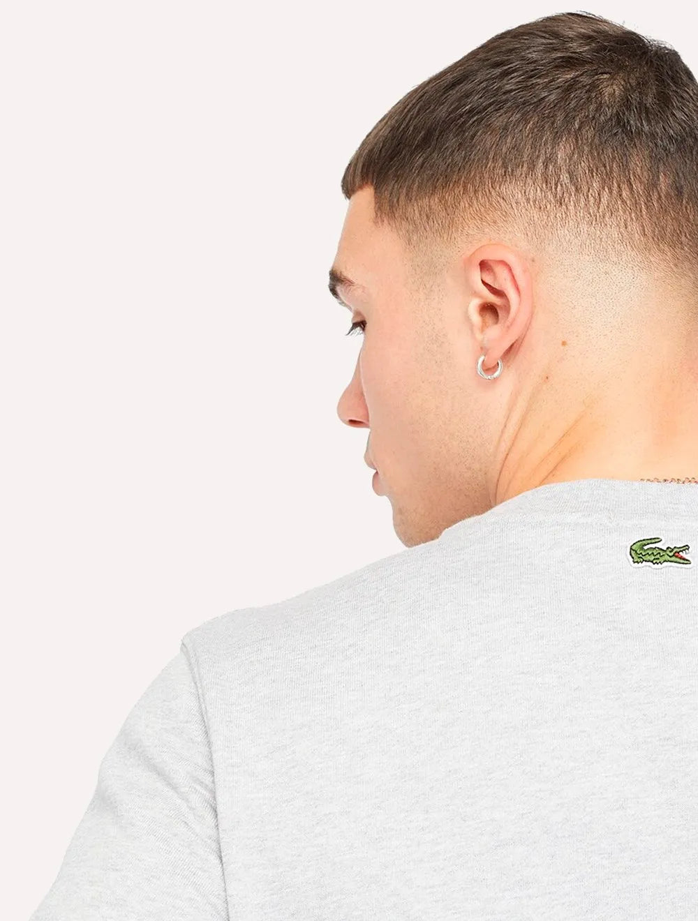 Moletom Lacoste Masculino Cotton Fleece Branded Jogger Cinza Mescla