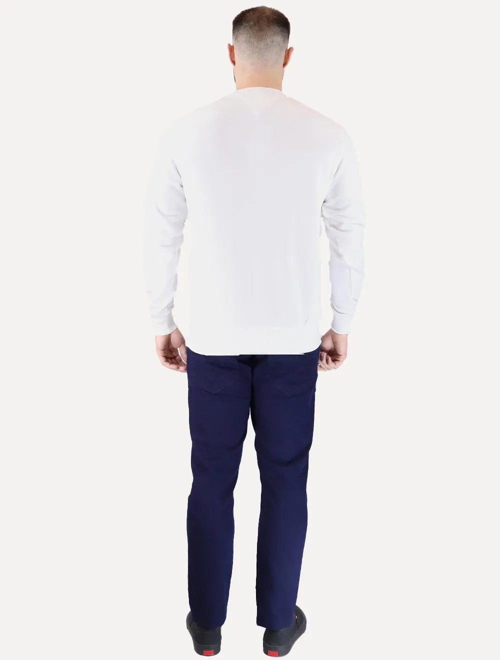 Moletom Tommy Hilfiger Masculino Stacked Sweatshirt Branco