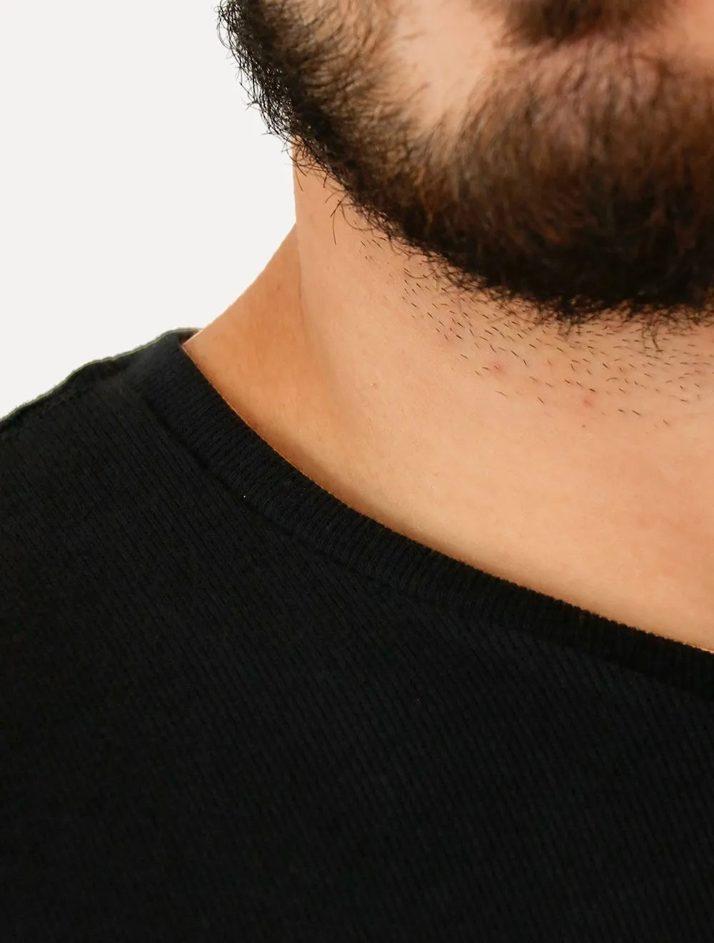 Camiseta Colcci Masculina Slim Malha Canelada Preta
