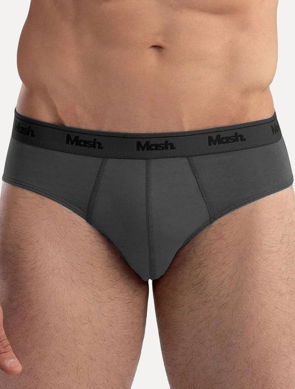 Cueca Mash Slip Cotton Basic Chumbo