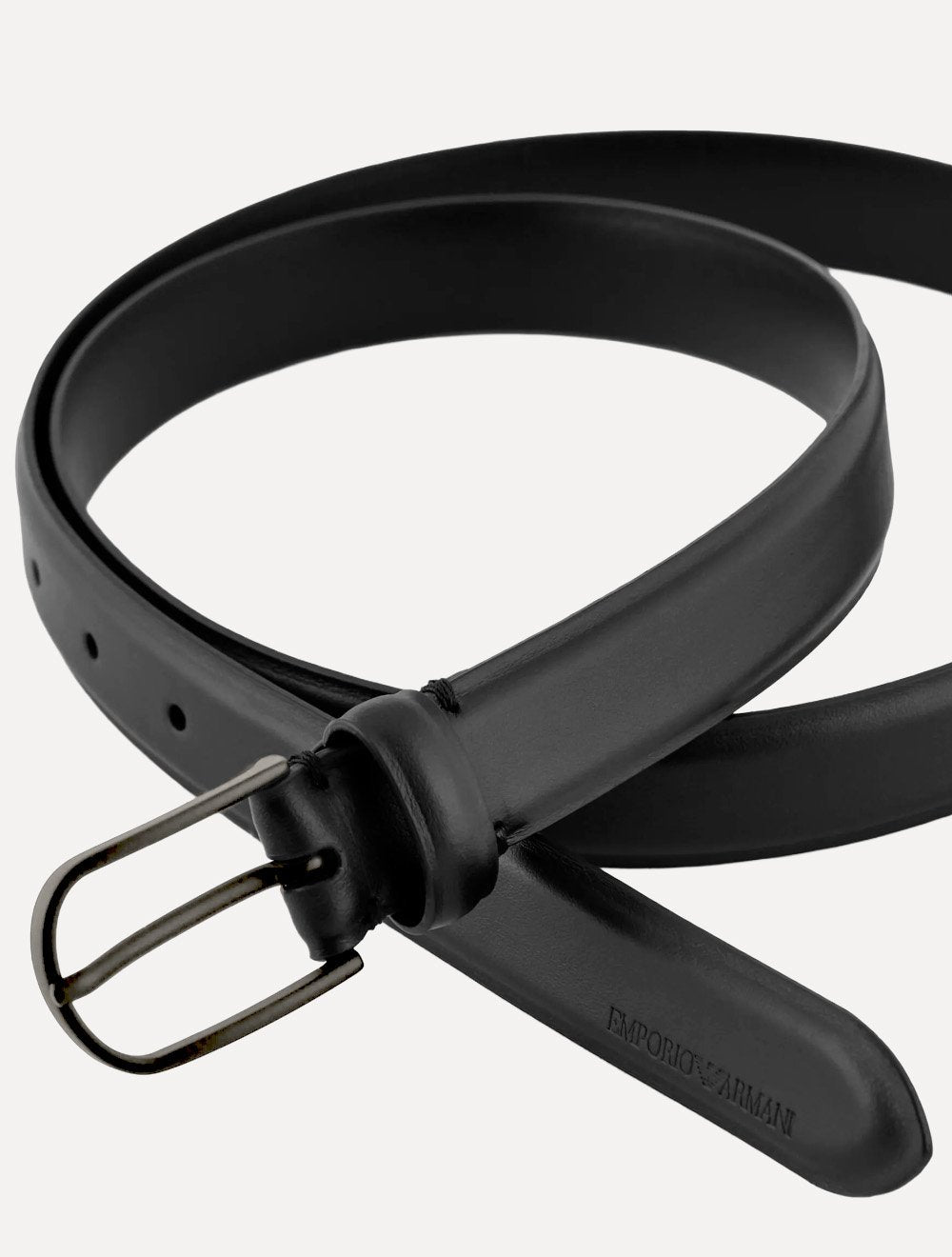 Cinto Masculino Emporio Armani Couro Liso Preto