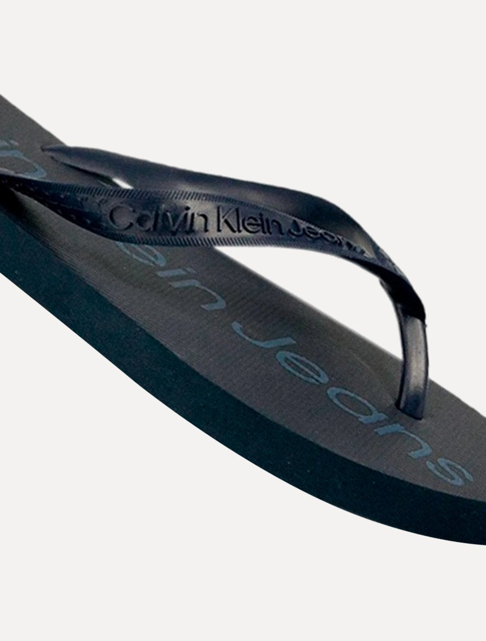 Chinelo Calvin Klein Jeans | Silk Blue Logo Básico Azul Marinho