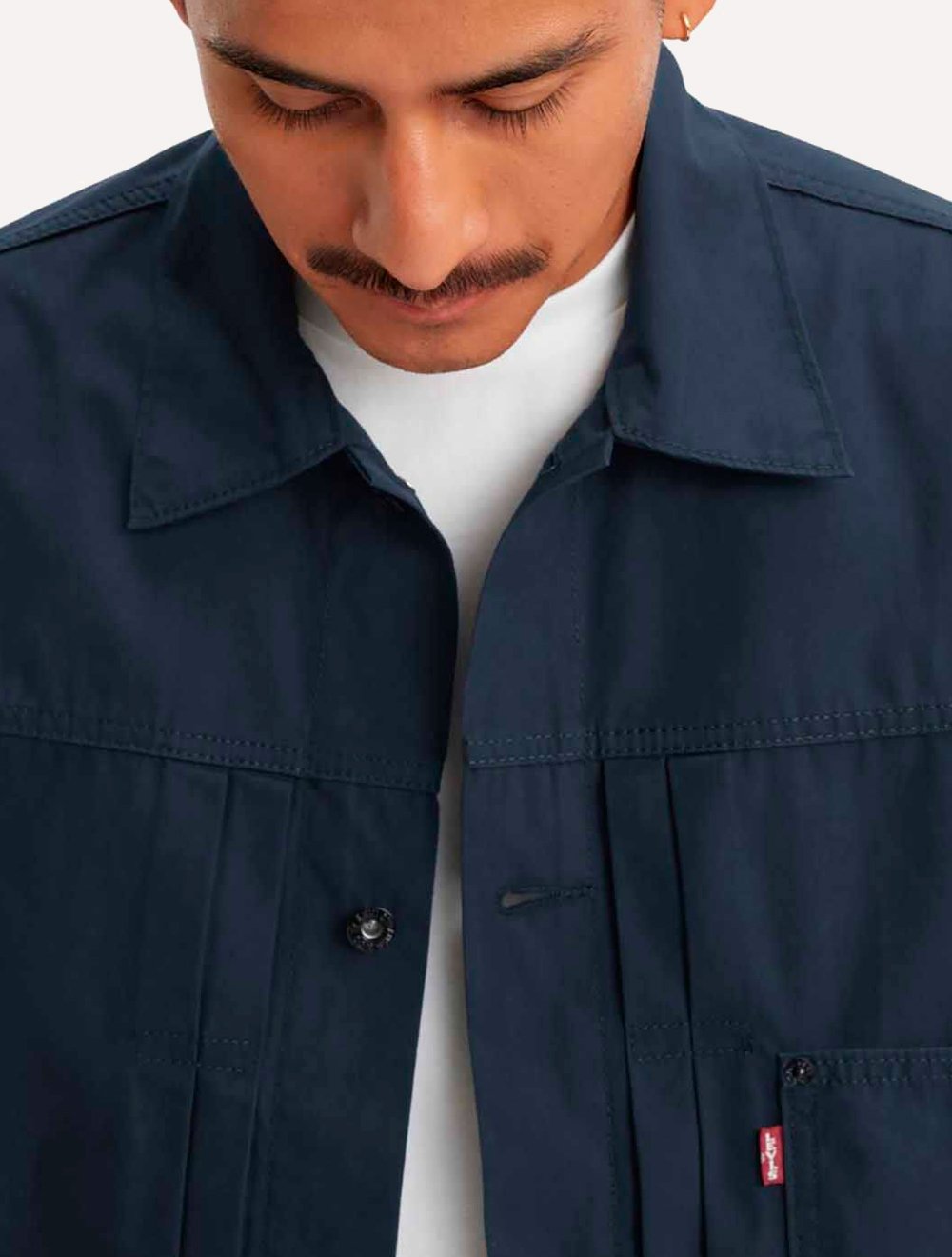 Jaqueta Levis Masculina Sarja Trucker Azul Marinho