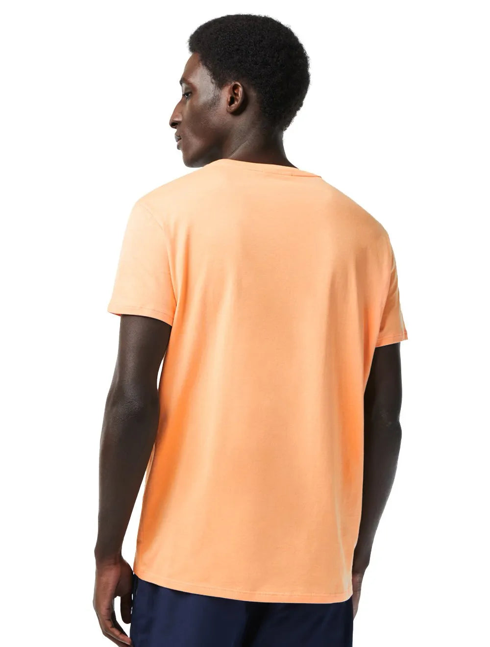 Camiseta Lacoste Masculina Jersey Pima Cotton Laranja Claro