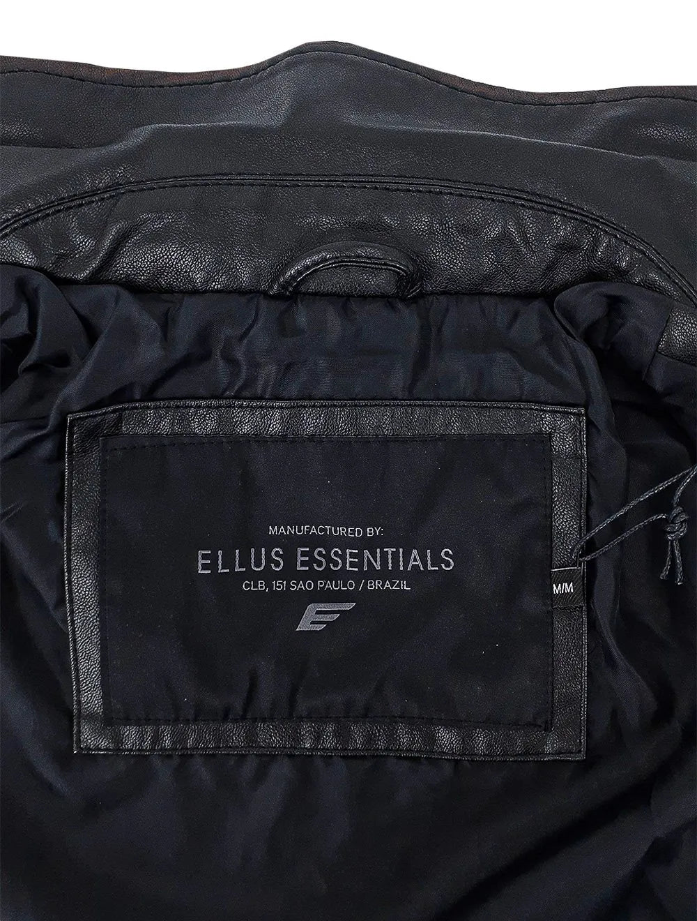 Jaqueta Ellus Masculina PU Leather Washed New Aviator Marrom Café