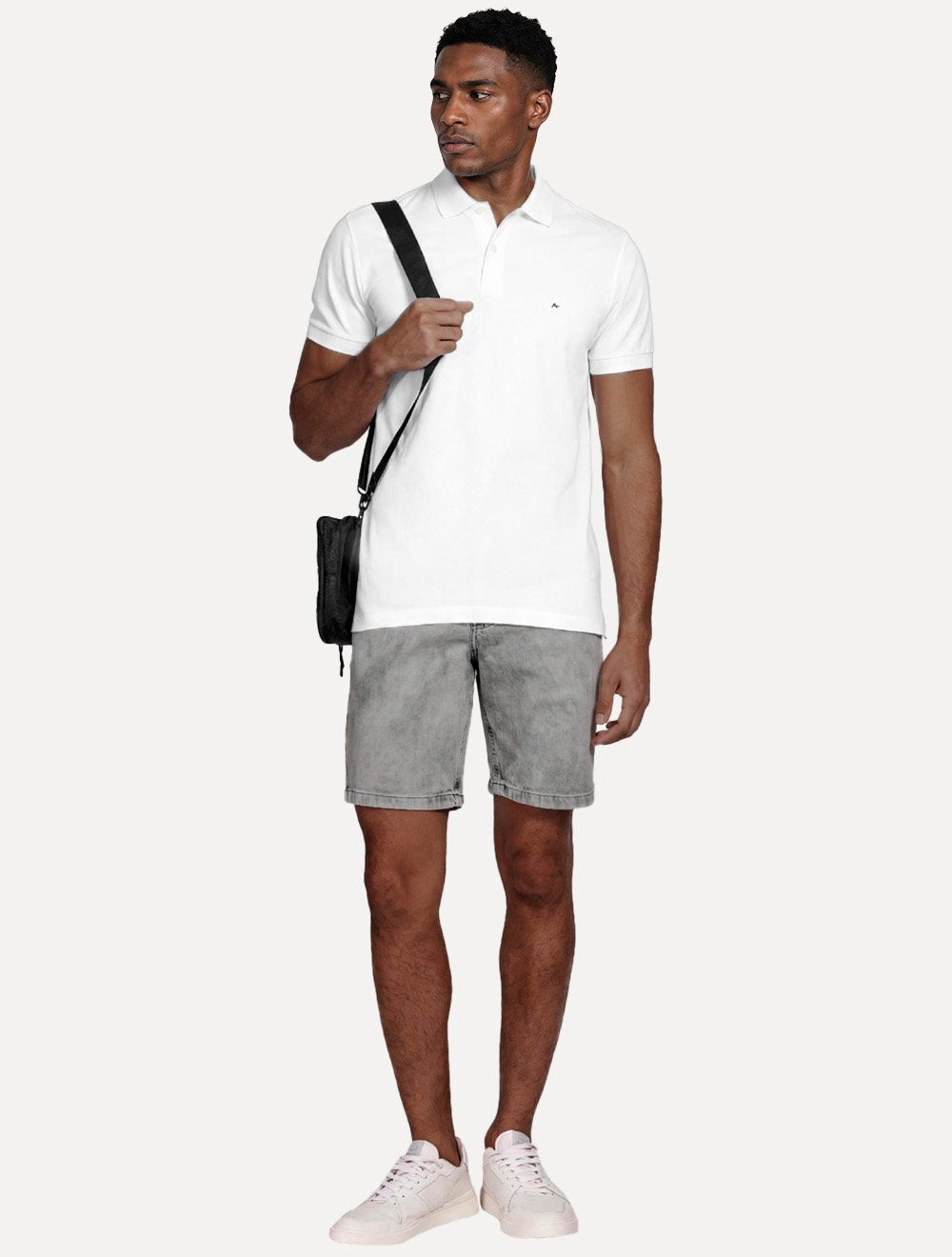 Polo Aramis Masculina Piquet Inner Detail Dark Logo Branca