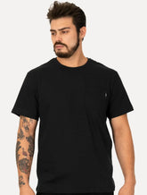 Camiseta Colcci Masculina Cotton Lateral Tag Pocket Preta