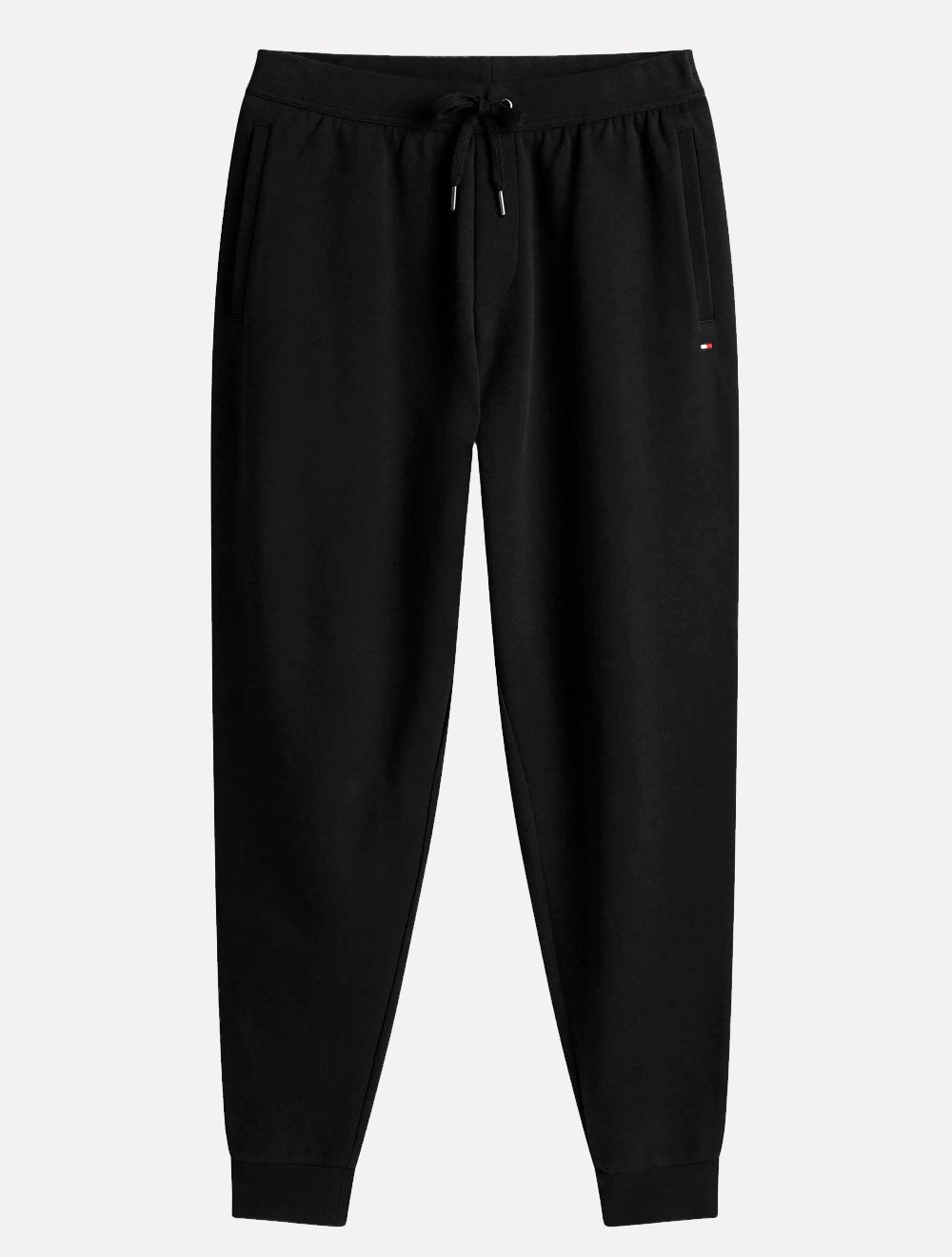 Calça Tommy Hilfiger Masculina Moletom Sweatpants Flag Logo Preto