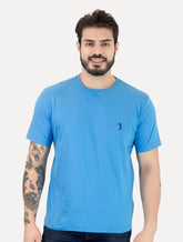 Camiseta Aleatory Masculina Navy Icon Azul Mescla