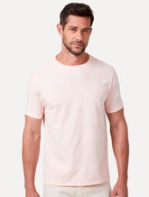 Camiseta Dudalina Masculina Mini Stripes Rosa Claro