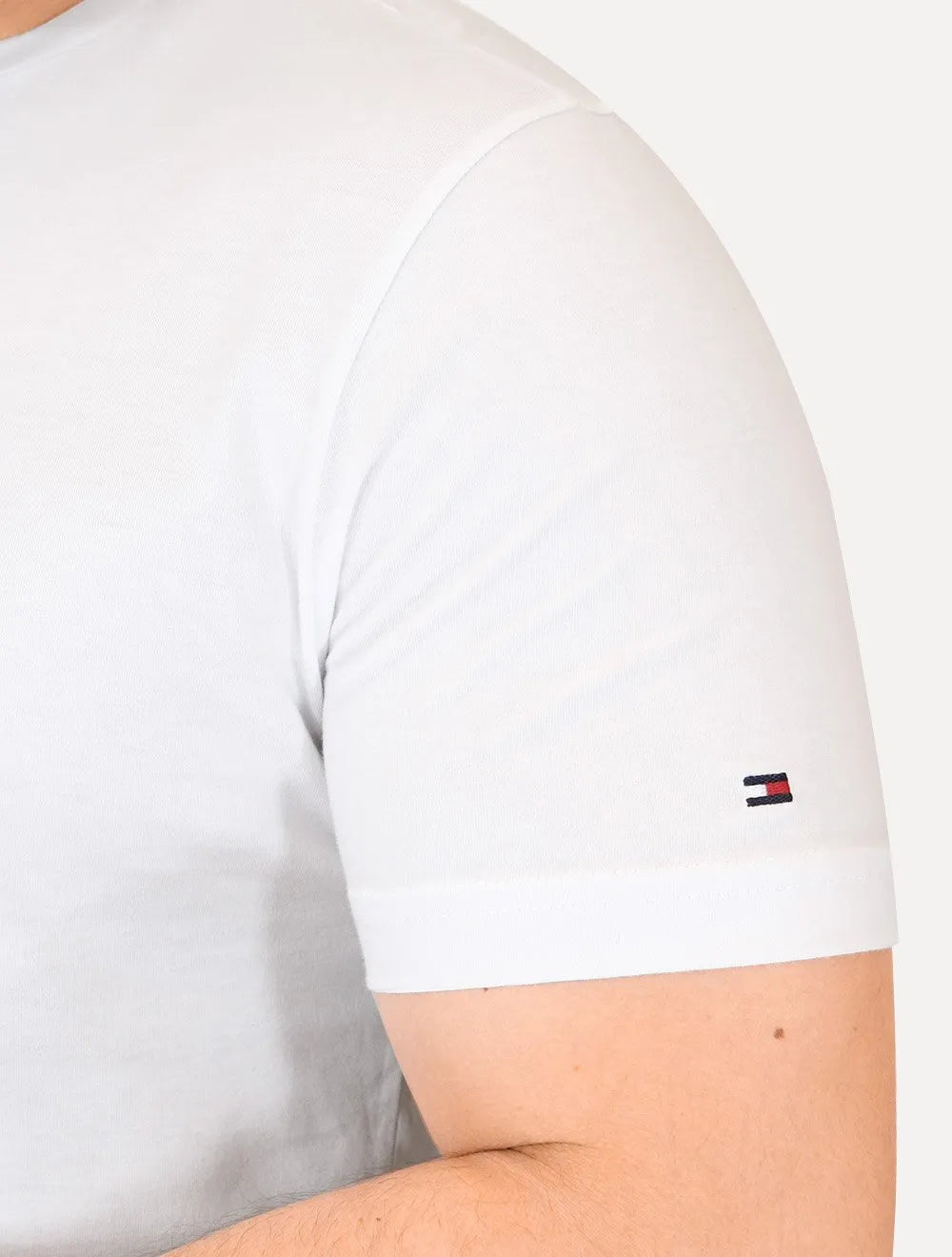 Camiseta Tommy Hilfiger Masculina Linear Flag Graphic Branca
