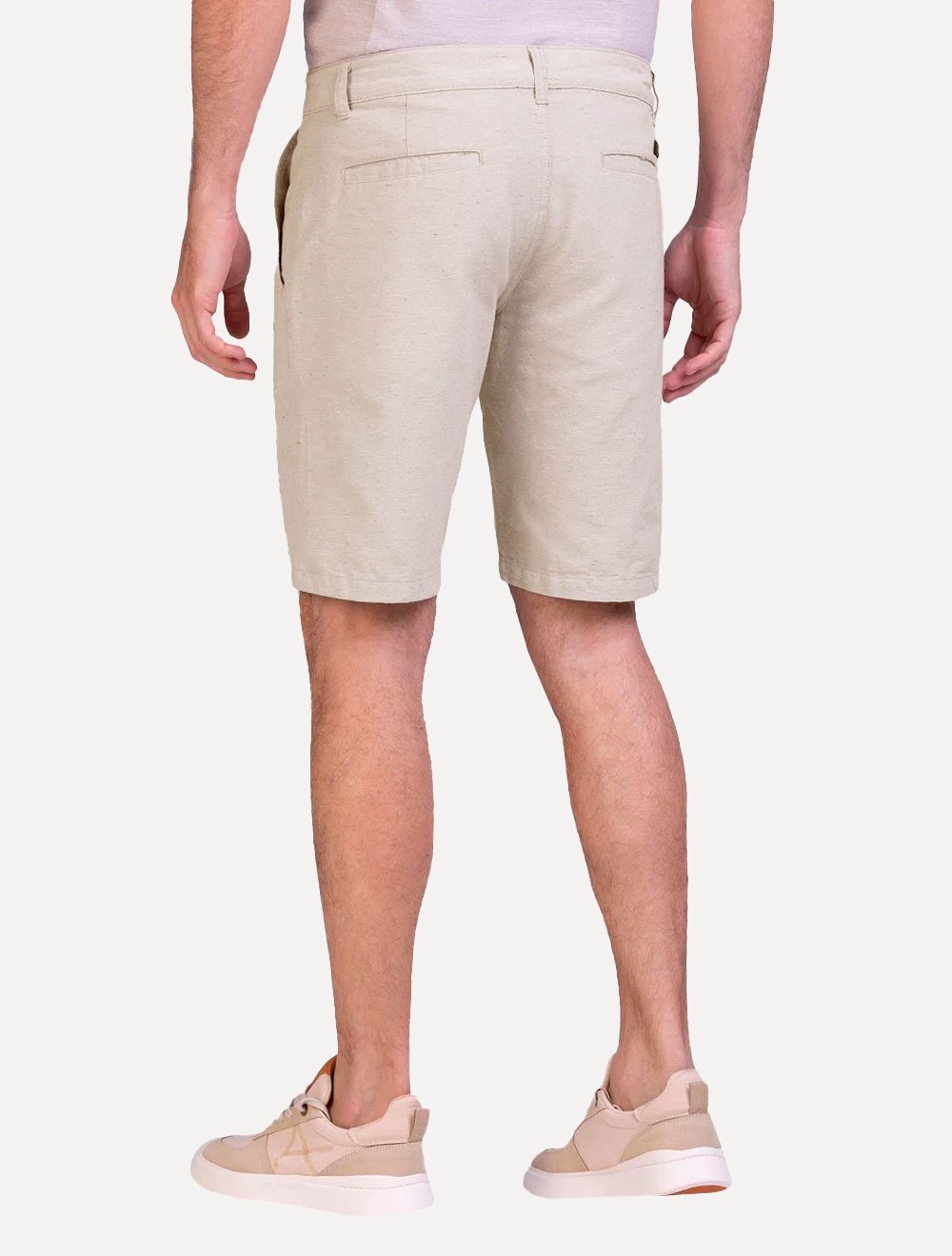 Bermuda Aramis Masculina Chino Fishbone Cáqui Claro