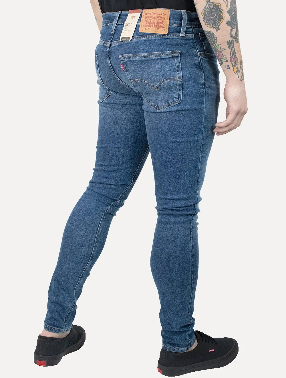 Calça Levis Jeans Masculina 512 Slim Taper Brushed Azul