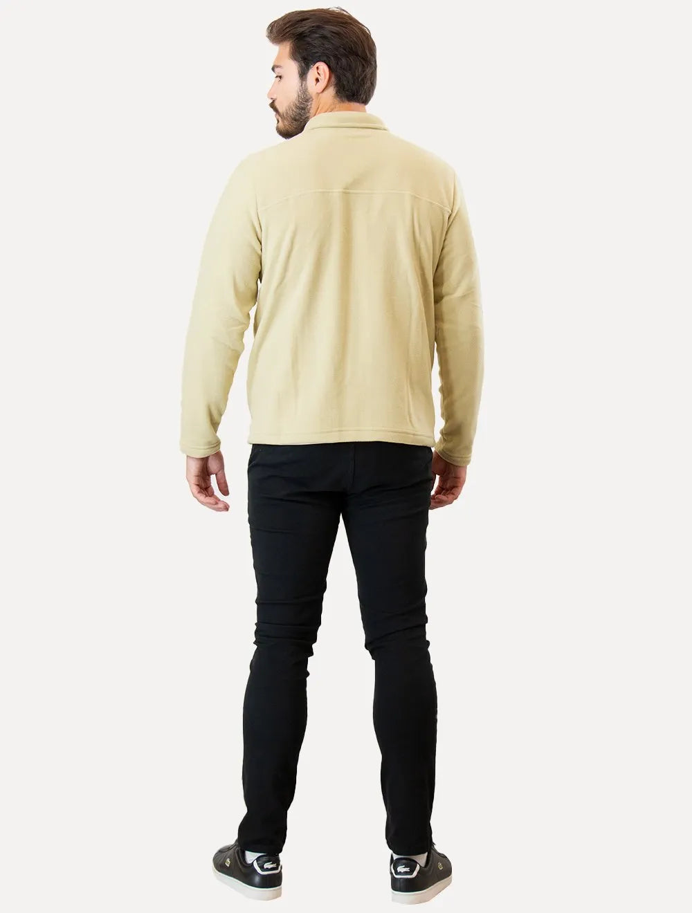 Blusa The North Face Masculina Fleece TKA 100 Glacier Full Zip Cáqui Claro