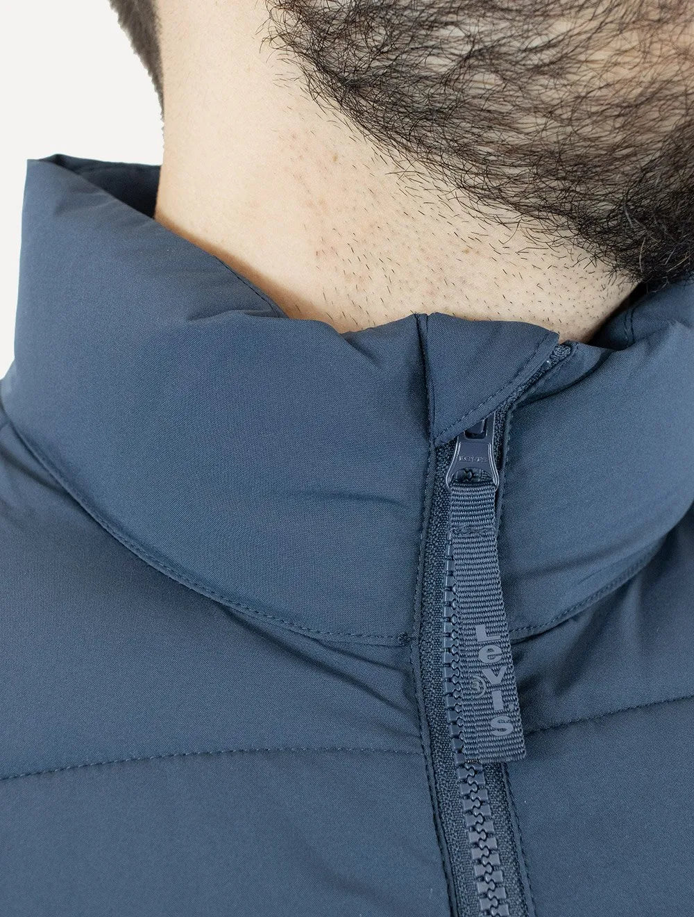 Jaqueta Levis Masculina Puffer Packable Quilted Azul Escuro