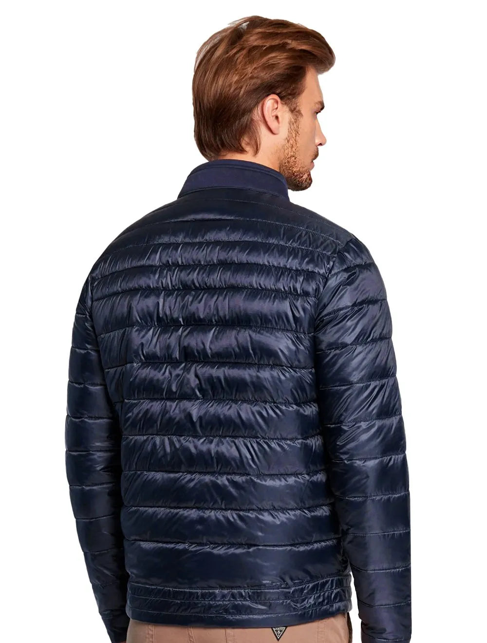Jaqueta Guess Masculina Nylon Doudoune Urban Azul Marinho