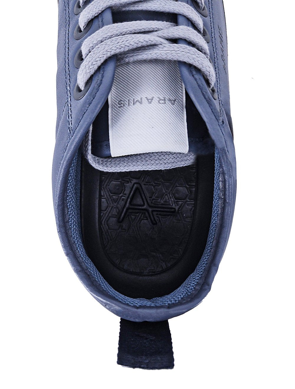 Tênis Aramis Masculino Couro Recortes Deep Leather Azul Índigo