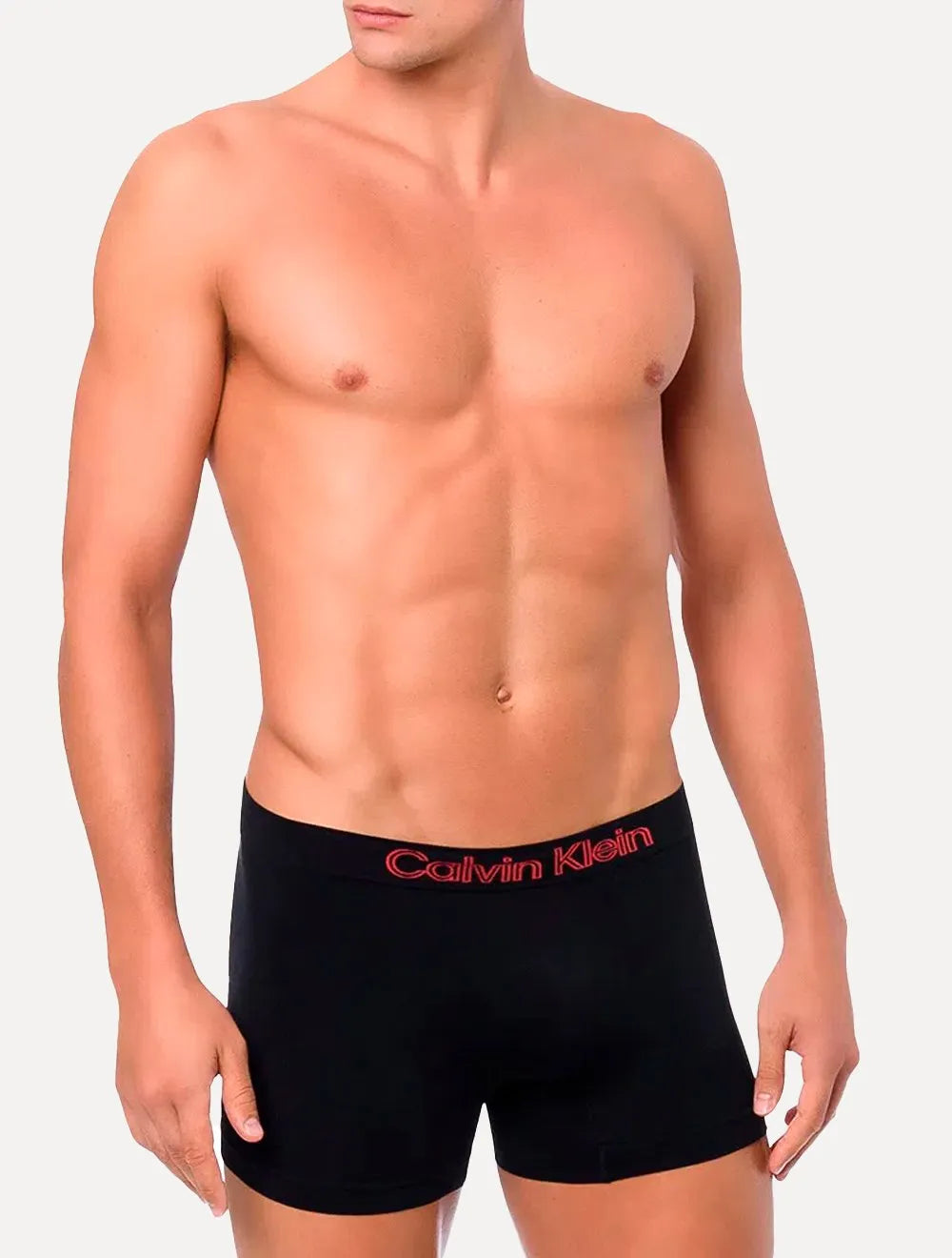 Cuecas Calvin Klein Underwear Trunk Seamless Outline Logo Branca Preta e Mescla Pack 3UN