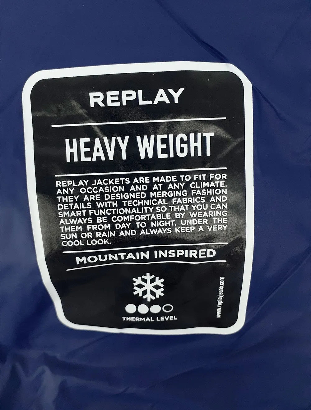 Jaqueta Replay Masculina Nylon Matelassê Azul Escuro