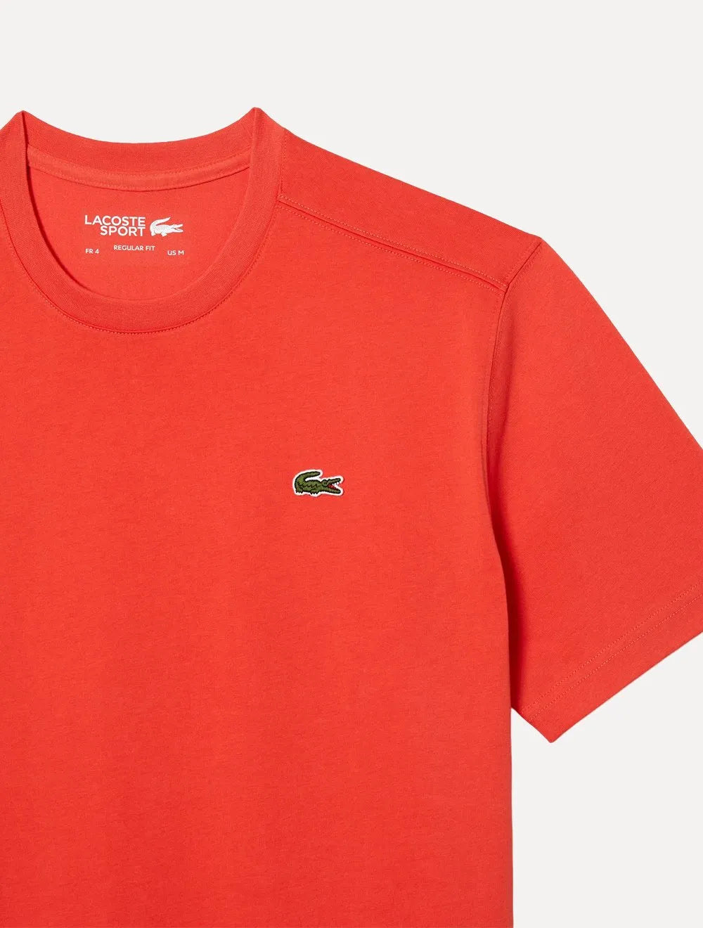 Camiseta Lacoste Masculina Sport Technique Logo Laranja