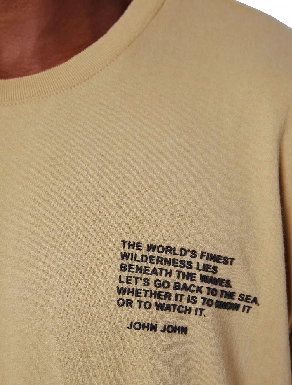 Camiseta John John Masculina Regular Lobster Cáqui