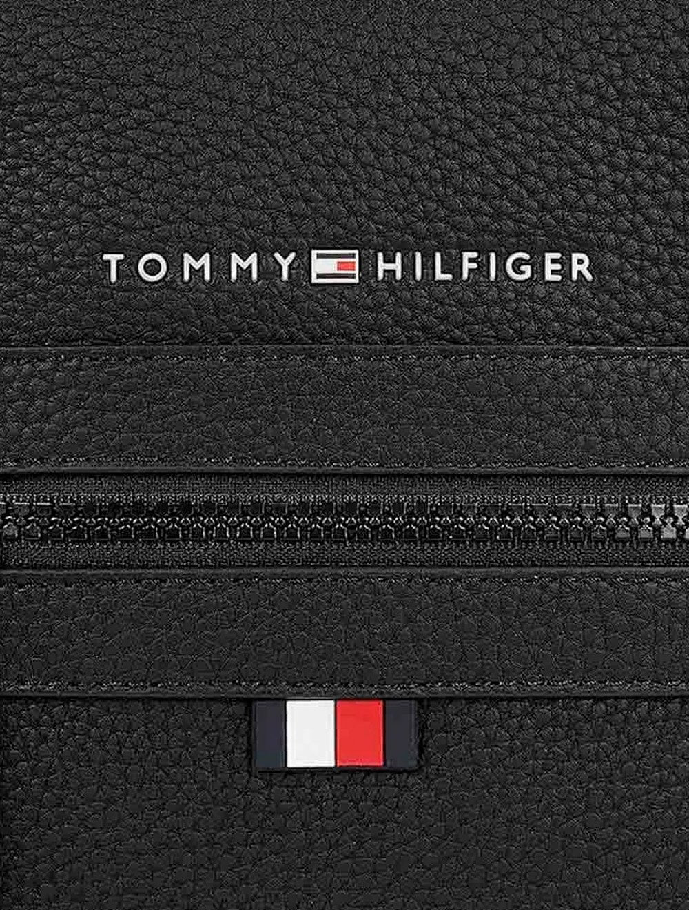 Bolsa Bag Tommy Hilfiger Masculina Essential Pu Mini Reporter Preta