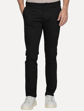Calça King & Joe Sarja Masculina Slim Preta