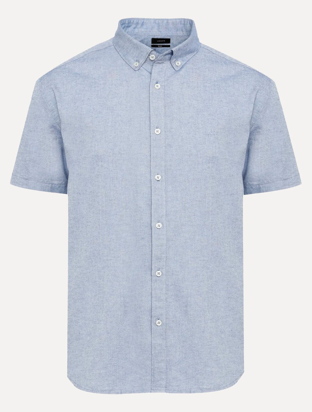 Camisa Aramis Masculina Manga Curta Slim Oxford Planalto Azul Royal