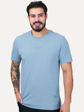 Camiseta John John Masculina Regular Clean Graphic Azul Claro