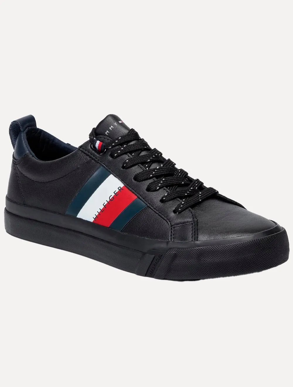 Tênis Tommy Hilfiger Masculino Couro Dino Black Preto