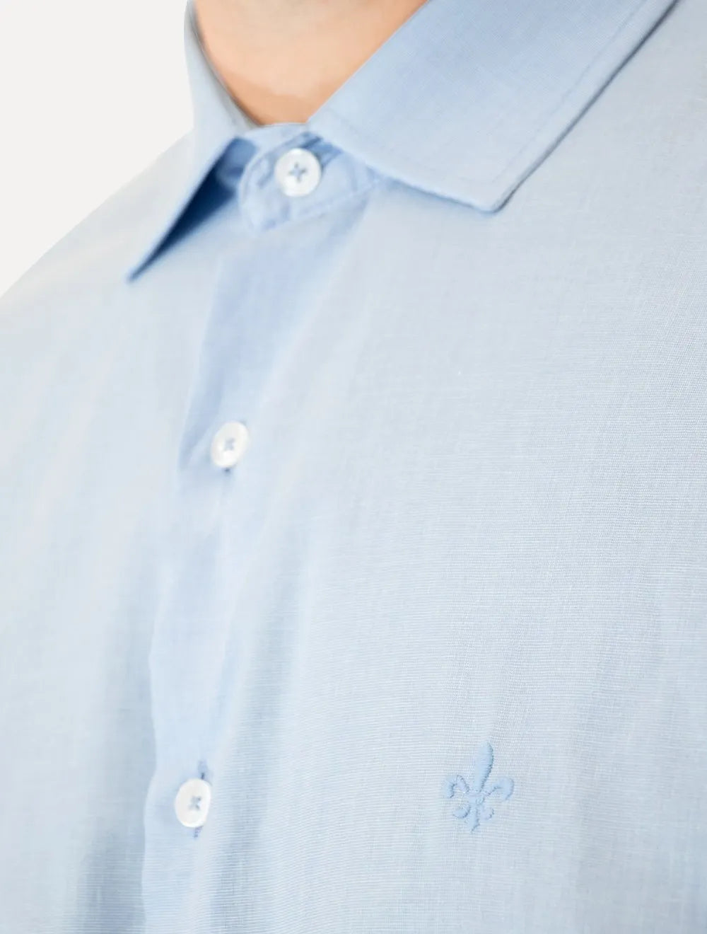 Camisa Dudalina Masculina Comfort Fit Lisa Azul Claro