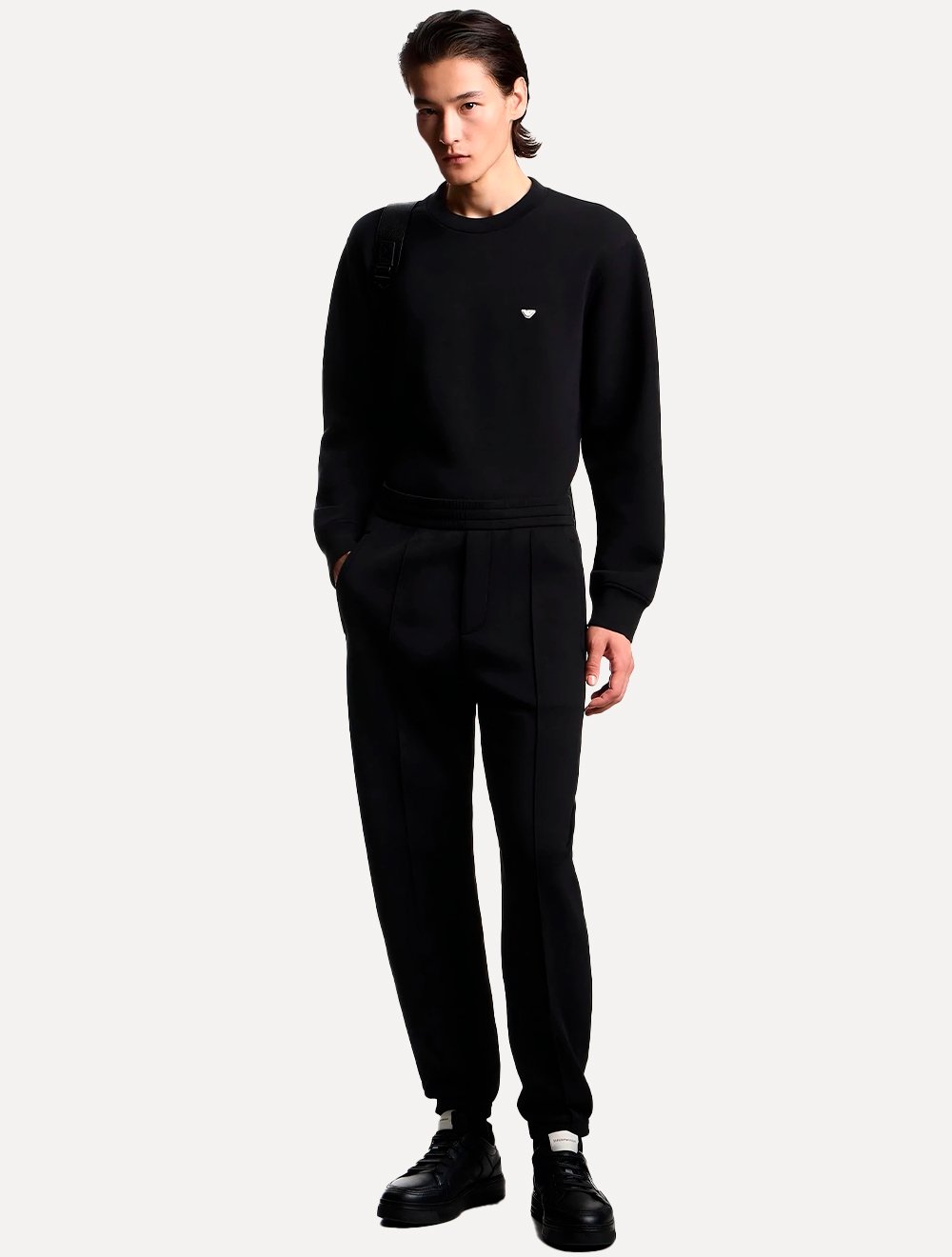 Blusa Moletom Emporio Armani Masculina Basica Preta
