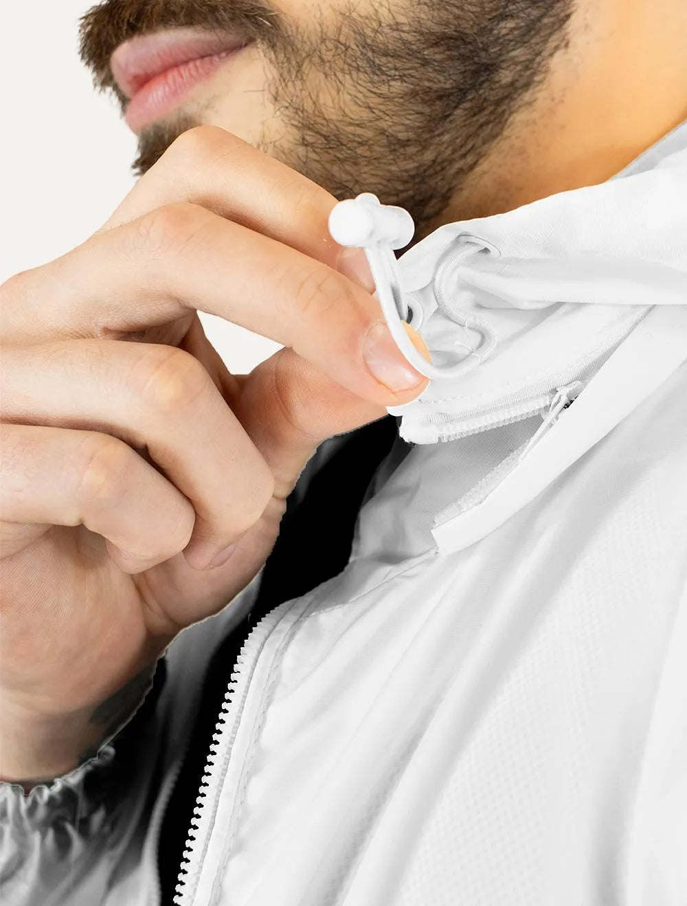 Jaqueta Masculina Corta-Vento Nylon Branca