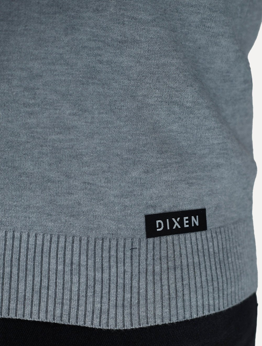 Suéter Dixen Masculina Tricot Manga Longa com Ziper Frontal Cinza