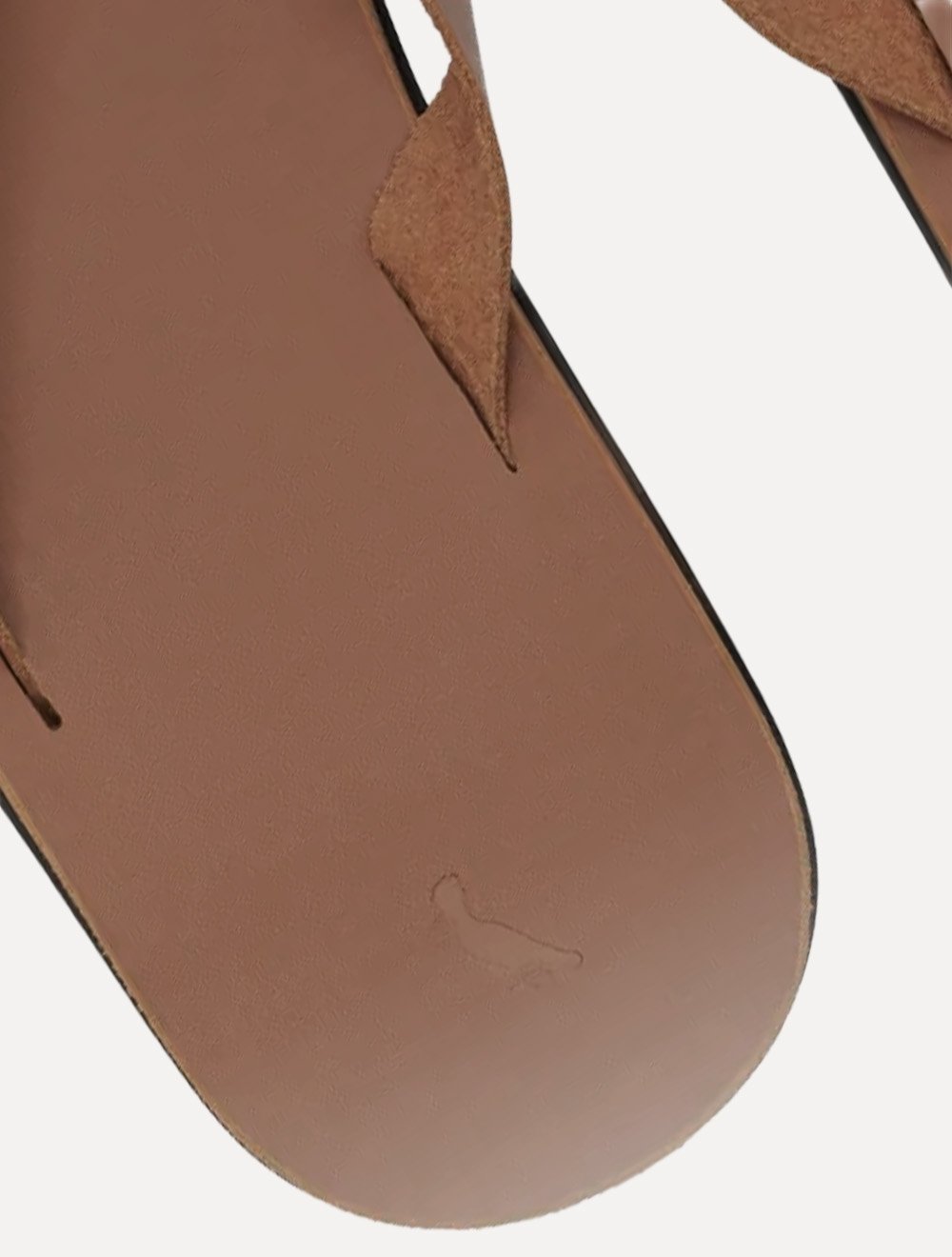 Chinelo Reserva Masculino RSV Deck 2.0 Couro Marrom Café