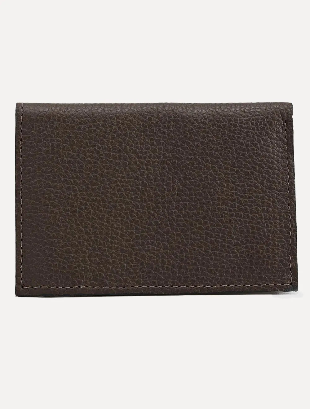 Carteira Calvin Klein Jeans Porta Cartão Couro Floater Queima Logo Marrom