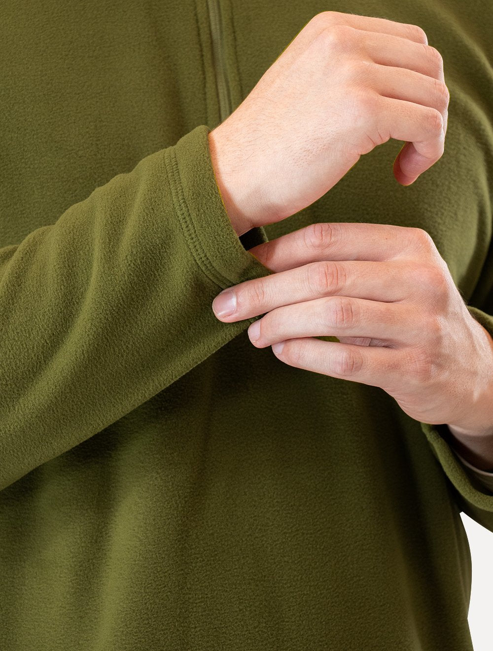 Blusa The North Face Masculina Fleece TKA 100 Glacier 1/4 Zip Verde Oliva