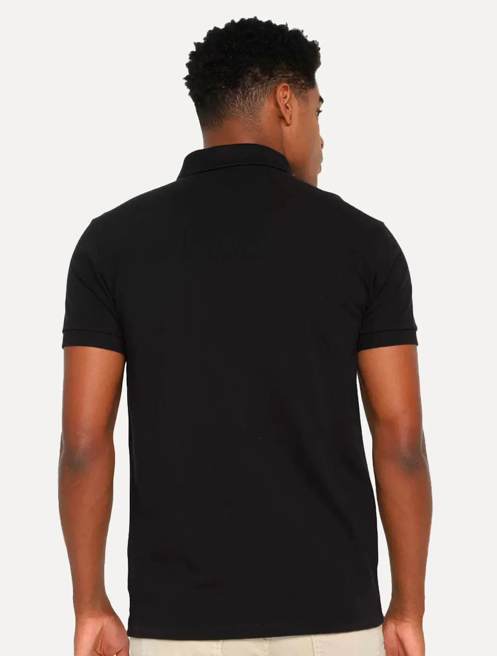 Polo Colcci Masculina Piquet Orange Logo Preta