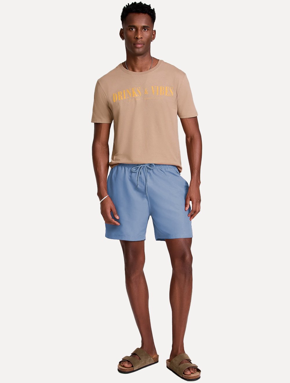 Short John John Masculino Trancoso Fiji Bic Azul Claro