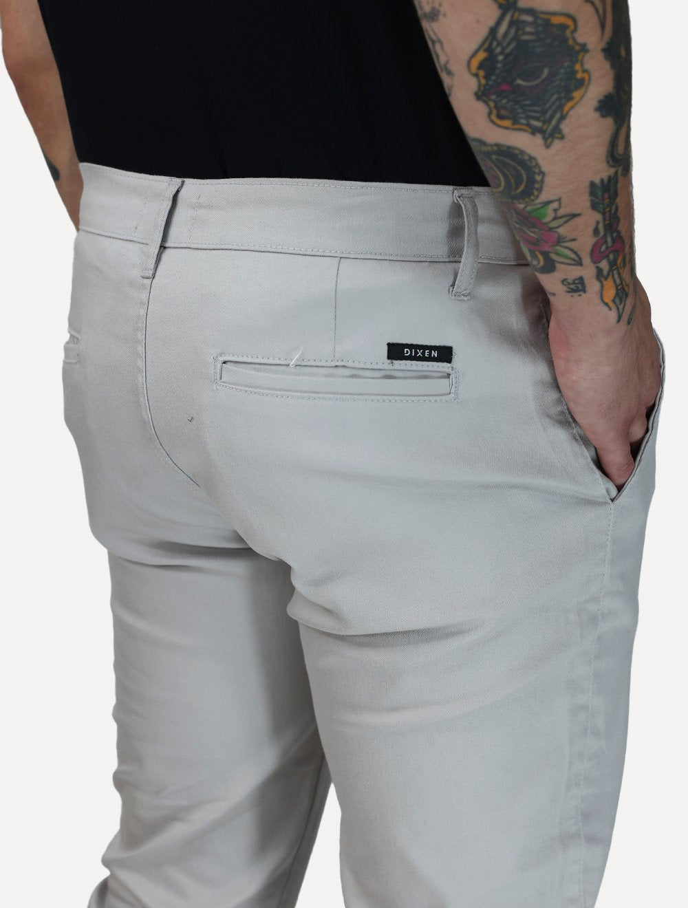 Calça Dixen Masculina Sarja Slim Areia